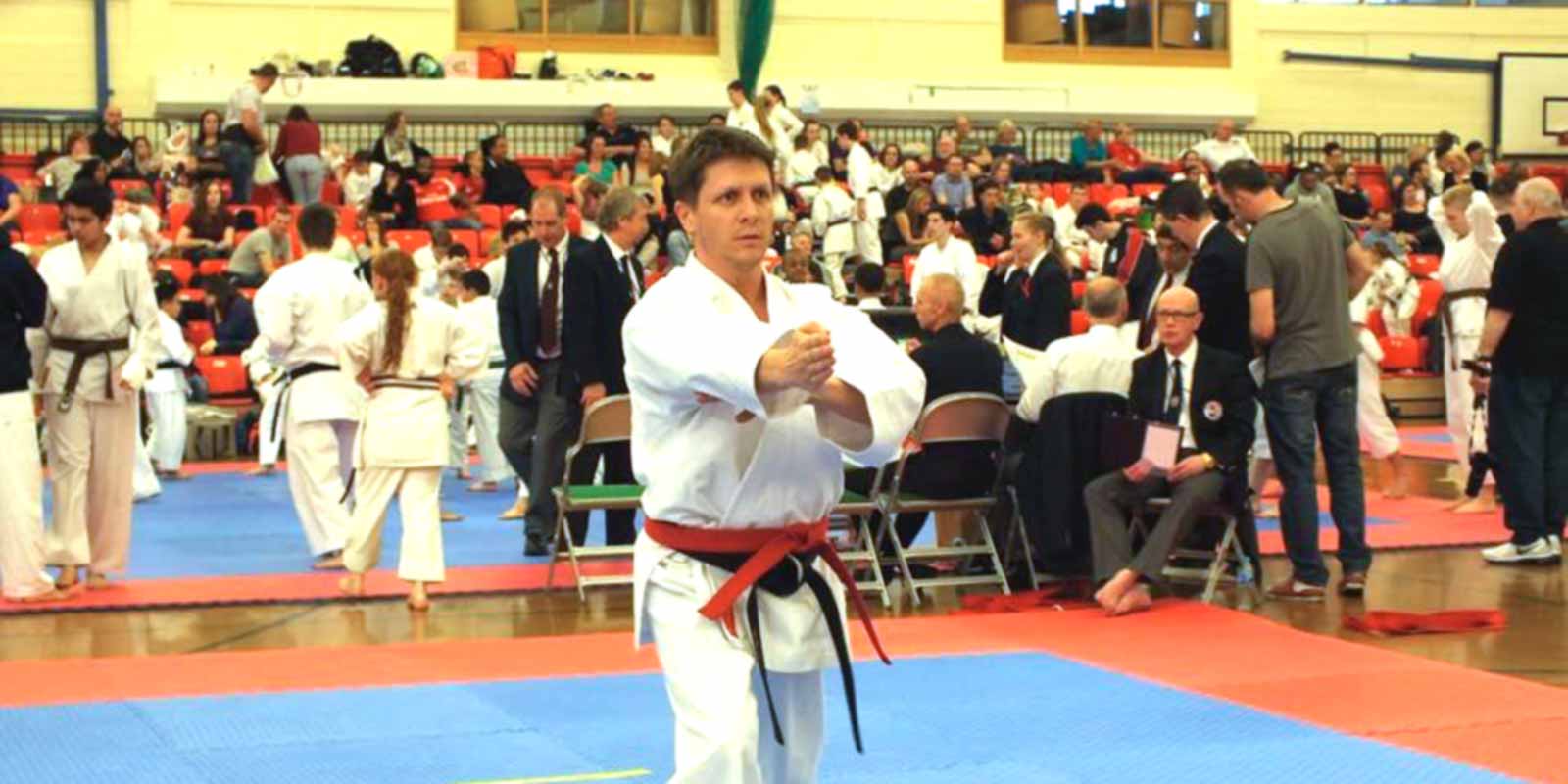 Sensei Dan Salter during kata competition
