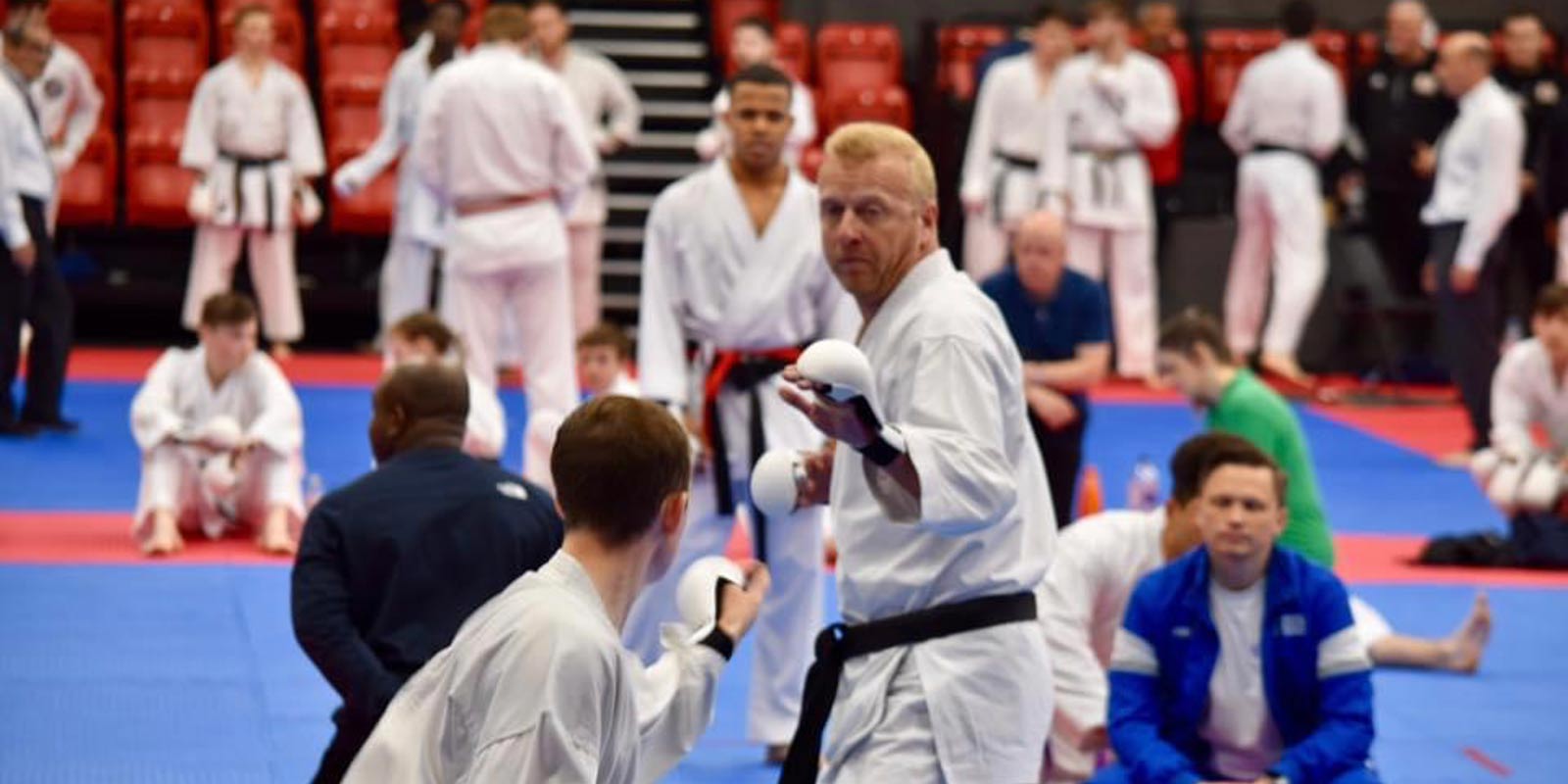 Ian Connell Sensei faces his opponent during competition