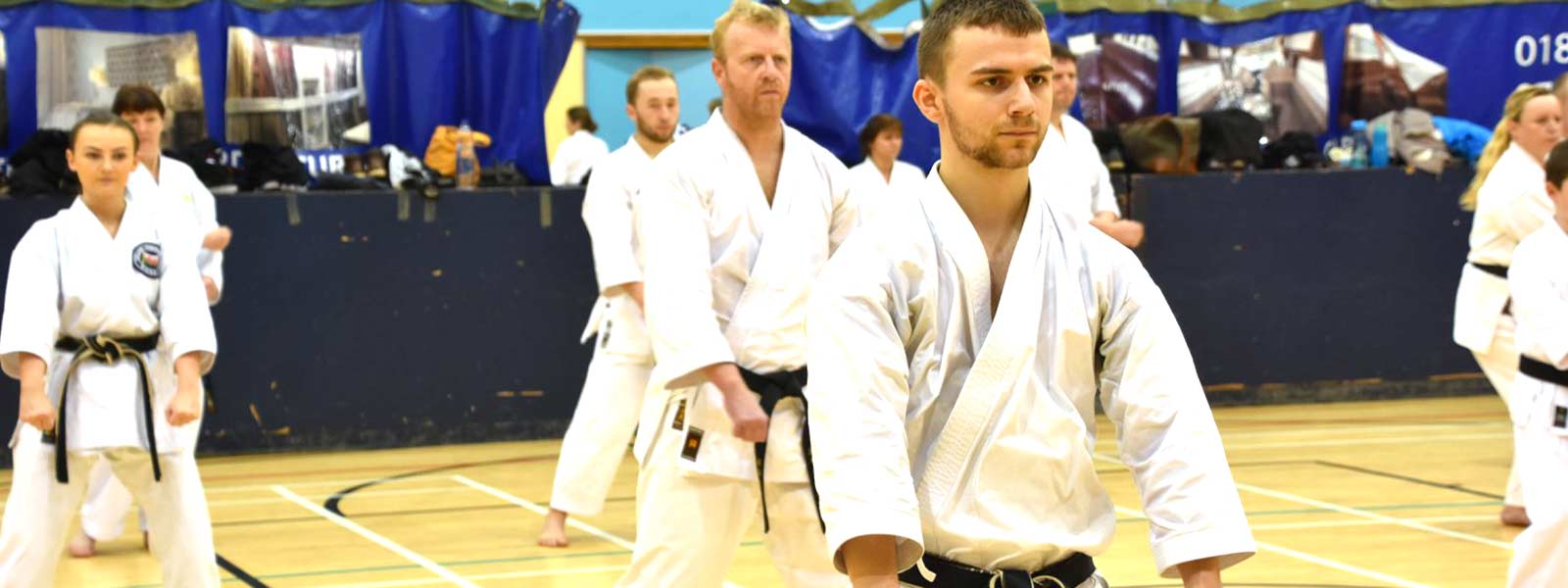 Sensei Steven Connell lining up for training