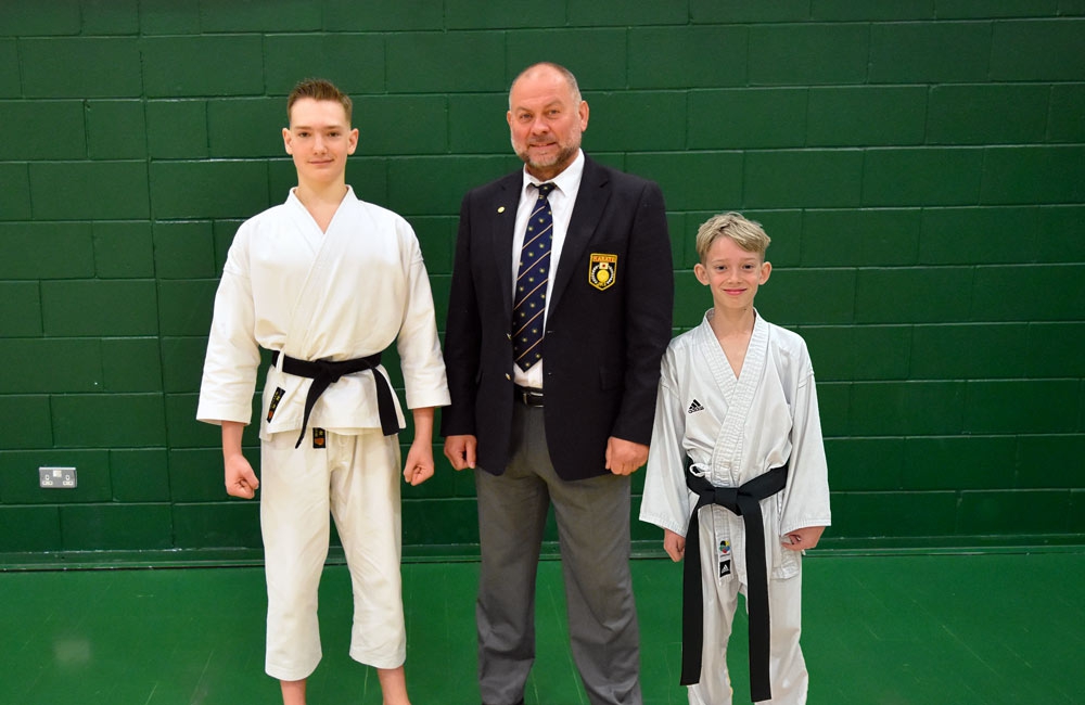 Joel and Brandon pictured with the Head of JKS England, Alan Campbell Sensei.