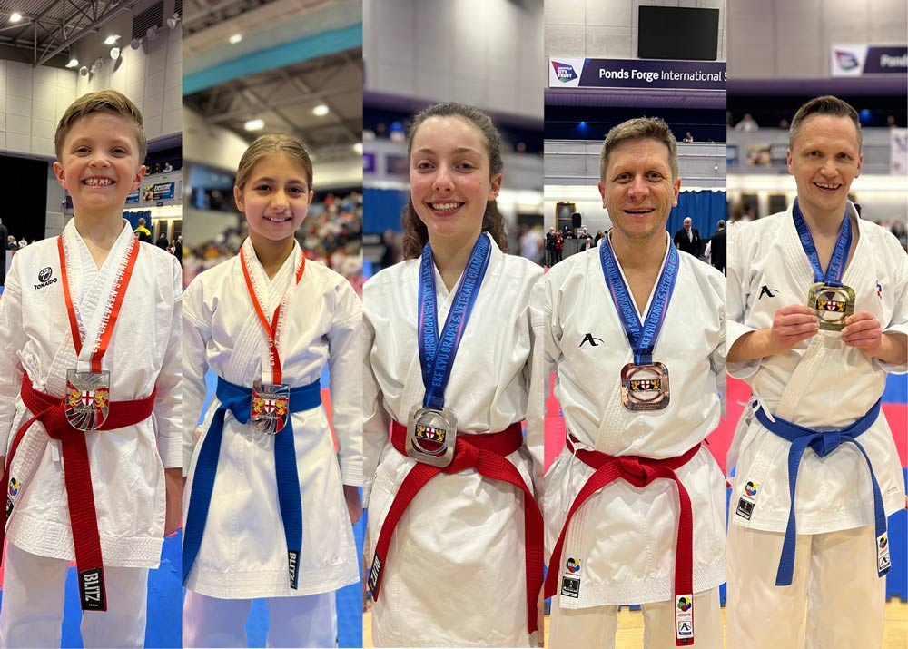 Bristol Karate Academy's proud medallists.